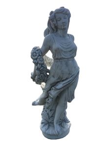 Griechische Gartenfigur Frauenskulptur Steinfigur Blumenfrau Teichfigur 320KG