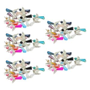 60x Perlen Tibetischen Silber Engel Herz Flügel Anhänger Charms Glas Anhänger Bead Für Halskette