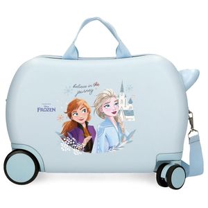 Joumma Bags Sitzkoffer Ziehkoffer Kinderkoffer Kinder Hartschalen Koffer Disney Frozen Anna Elsa Hellblau