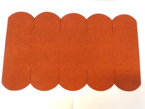 3 Streifen Dachschindeln Biberschwanz (100 mm) - First rot