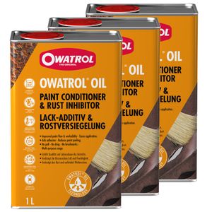 Owatrol Öl - OIL - 3 x 1 Liter Bundle Rostschutz Rostversiegelung Auto Motorrad Oldtimer Metall, dauerhaft elastisch, lufttrocknend, Rostumwandler