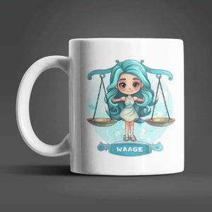 Sternzeichen Tierkreis Kaffeetasse Tasse Geschenkidee Geschenk 330 ml – Waage