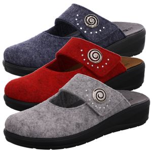 Rohde Damen Hausschuhe Pantoffeln Softfilz Catania 6169, Größe:40 EU, Farbe:Rot