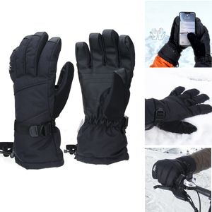 Zimné rukavice nepremokavé, izolačné lyžiarske rukavice pánske dámske, dotykový displej, športové rukavice zateplené priedušné - M