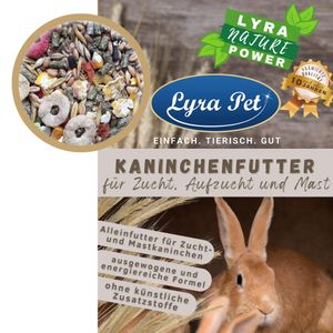 25 kg Lyra Pet® Kaninchenfutter für Zucht, Aufzucht und Mast