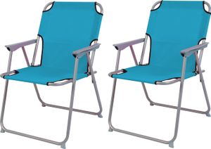 2'er Set Campingstuhl Stoff Oxfort Metall verschiedene Farben
