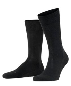 FALKE Herren Socken - Sensitive London, Strümpfe, Uni, Baumwollmischung Schwarz 43-46