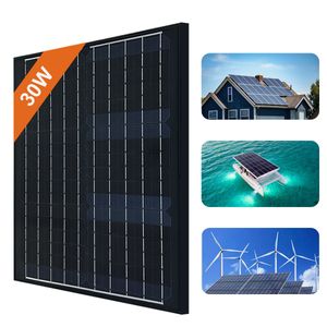 30W Solarmodul Solarpanel 12V Photovoltaik Monokristallin Wohnmobil Camping RV