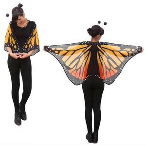Oblique Unique Schmetterlingsflügel Umhang Schmetterling Kostüm Karneval -gelb orange
