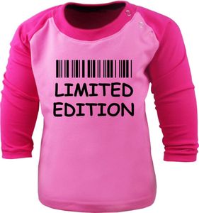 Baby / Kinder Baseball Langarm T-Shirt (Farbe: rosa-pink ) (Gr. 76/86 ) Limited Edition