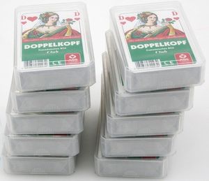Zehnerpaket DOPPELKOPF Französisches Bild ASS Spielkarten mit mit Punkte Block A6 mit 24 Blatt