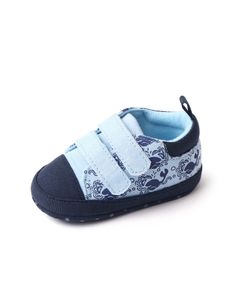 Baby Antirutsch Flache Schuhe Casual Blume Sneakers Komfort Zauberband Hellblau,Größe:22