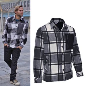 Maul - Herren Flanell Hemdjacke, Flanellhemd Villingen, Größen:S, Farben:schwarz