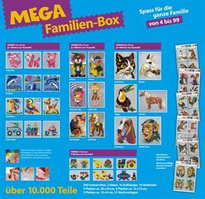 Mini Stecksystem "Mega Familien-Box", über 10.000 Teile, mehrfarbig