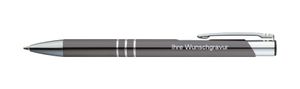 50 Kugelschreiber aus Metall / mit Gravur / Farbe: anthrazit