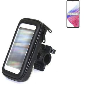 K-S-Trade Fahrrad-Halterung kompatibel mit Samsung Galaxy A53 5G Handy-Halterung Halter Lenkstange Fahrradhalterung Motorrad Bike Mount