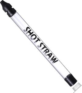 Shot-Halter & Strohhalm für Drinks & Chaser - Erleben Sie Shots unterwegs - Passend für alle Standardflaschen, Gläser, & den Chaser（Schwarz）