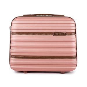 Solier Hartschalen Reisekoffer, Gepäck, Reisekosmetikkoffer, Handgepäck, XS-Koffer  11 L rosa