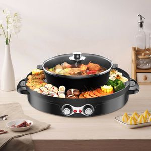 2200W grilovací pánev Double Pot Grill Hot Pot BBQ Separation 2 in 1 Electric pro 5-8 osob 2200W grilovací pánev Double Pot Grill Hot Pot BBQ Separation 2 in 1 Electric pro 5-8 osob