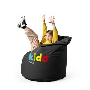 Kido By Diablo Kindersitzsack mit Füllung Sitzsack Gaming Sessel Beanbag Farbe: Schwarz