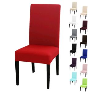 Stuhlhusse Stretch Rot elastischer Universal Stuhlüberzug Esszimmer Stuhlbezug Dehnbar, 1 Stück