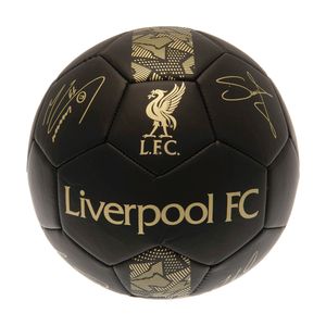 Liverpool FC - "Phantom" Fußball mit Unterschriften TA8819 (5) (Schwarz/Gold)