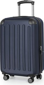 Hauptstadtkoffer - Spree - Leichtes Handgepäck 55x35x20 cm, Hartschalen-Koffer Flugzeug Kabinen-Trolley, Reisekoffer 4 Doppel-Rollen - 2,3 kg - 33L,Dunkelblau