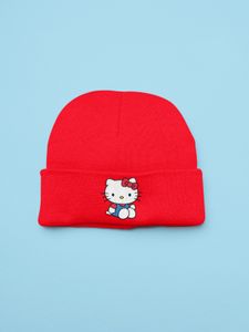 Dziecięce czapki zimowe Hello Kitty urocza czapka z kotem Dziecięca czapka zimowa ciepła Dziewczynka