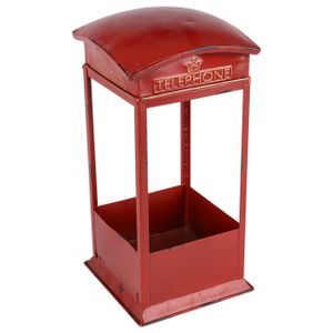 UNUS® Blumentopf Telefonzelle London rot Zink 33cm Pflanzgefäß  Vintage