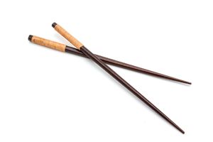 vhbw 1 Paar Essstäbchen - Chopsticks, Holz, anti-rutsch Design hell, braun