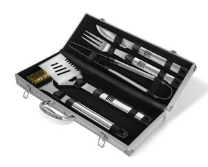 Grillbesteck im Koffer Activa Grillküche Edelstahl 5-teilig Länge 45cm