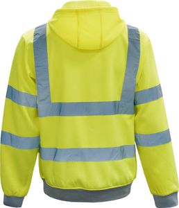 Arbeitsjacke Warnschutz-Sweatjacke, Gelb Größe M