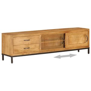 Best TV-Lowboard, TV-Schrank Mangoholz Massiv 140 x 30 x 40 cm ❀ HoheQualität