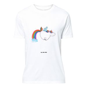 Mr. & Mrs. Panda Größe M T-Shirt Einhorn Pegasus - Weiß - Geschenk, Geburstag, Party, Glitzer, Erwachsenwerden, Regenbogen, Sprüche, Frauen, Junggesellenabschied, Unicorn