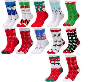 12 Paar Uni Weihnachtssocken Christmas Socks Weihnachtsmotiv Weihnachten Festlicher Baumwolle Socken Mix Design für Damen und Herren Zufälliger Stil