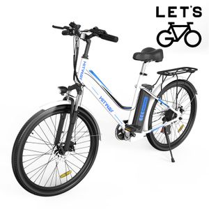 26" Zoll, E-Bike, Elektrofahrrad Pedelec E-Citybike , Urbanbike, 25 km/h, Shimano 7 Gang, Damen und Herren, mehrere Farben,E-Trekking weiss