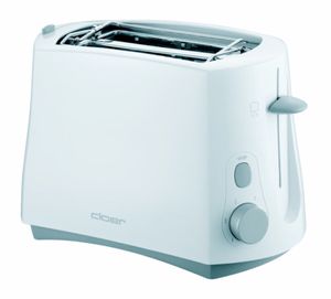 Cloer 331 /332 /3310 Toaster, Kunststoffgehäuse, Stoppfunktion, Bräunungskontrolle, Brötchenrost, Cool Wall