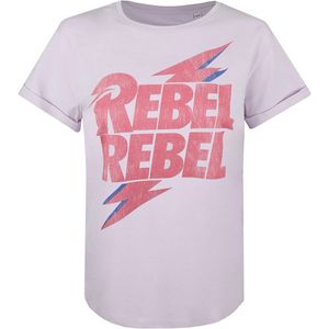 David Bowie - "Rebel" T-Shirt für Damen TV1555 (S) (Lavendel)