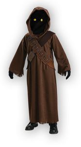 Original Lizenz Star Wars Jawa Kostüm Jawakostüm für Kinder Tatooine glühende Augen leuchtend Gr. 98/104, 116/122, 134/140, Größe:98/104