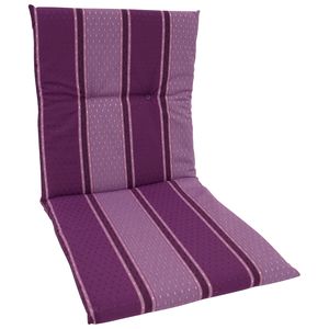 DEGAMO Sesselauflage Gartenstuhlauflage Auflage BERN für Sessel, violett gestreift, 48x98cm