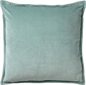 CAITH - Kissenbezug 50x50 cm - 100 % Baumwoll-Velours - Jadeite - Hellgrün