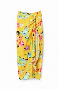 DESIGUAL Rock Damen Viskose Gelb GR78199 - Größe: L