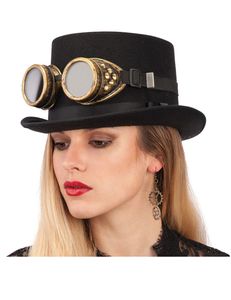 Steampunk-Brille Steampunk-Accessoire Kopfschmuck gold