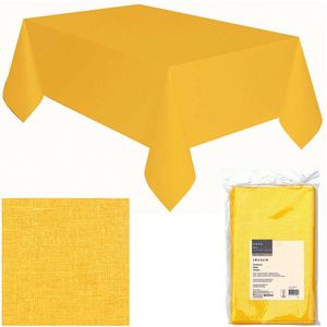 4 x Migros Cucina & Tavola - Tischdecke Gelb - Airlaid-Papier - Leinenstruktur - 160 x 220 cm