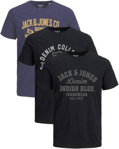 Jack & Jones 3er-Set T-Shirts Herren Print Shirt, 3er-Pack-OPT2-Irina-XL