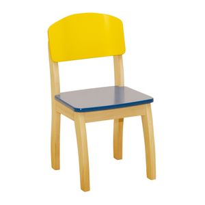 roba Kinderstuhl, Stuhl mit Lehne für Kinder, Holz bunt lackiert