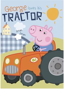 Peppa Pig Wutz - Traktor - Kuschelige Decke Fleecedecke, 100x140