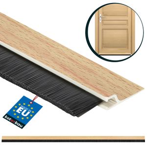 KOTARBAU Bürstendichtung 100 cm Eiche Selbstklebende Türdichtung Dichtungsstreifen Zugluftstopper Streifenbürste Türbürste Türbodendichtung