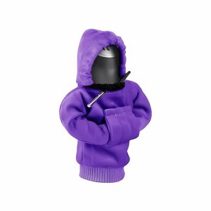 Auto Schalthebel Hoodie Abdeckung Schalthebel Schaltknauf Pullover Kleidung Mini, Farbe:Violett