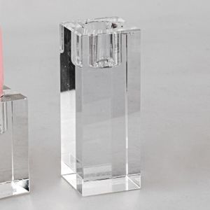 Stabkerzenhalter Leuchter BASIC H. 10cm transparent aus Glas Formano